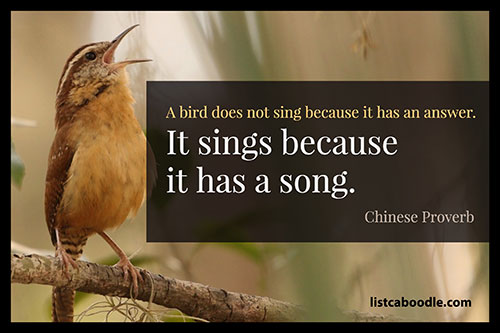 singing sayings