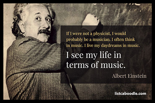 Einstein music quote