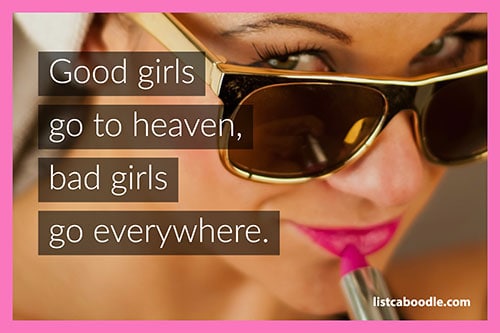 Good girls saying