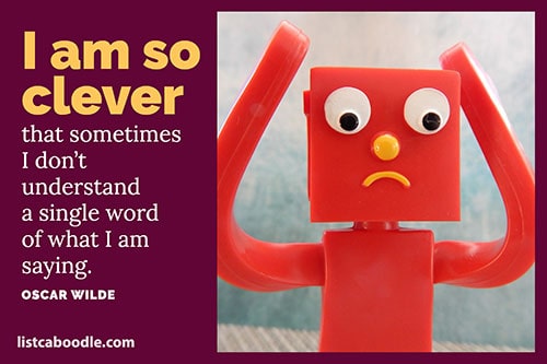 Being clever quote