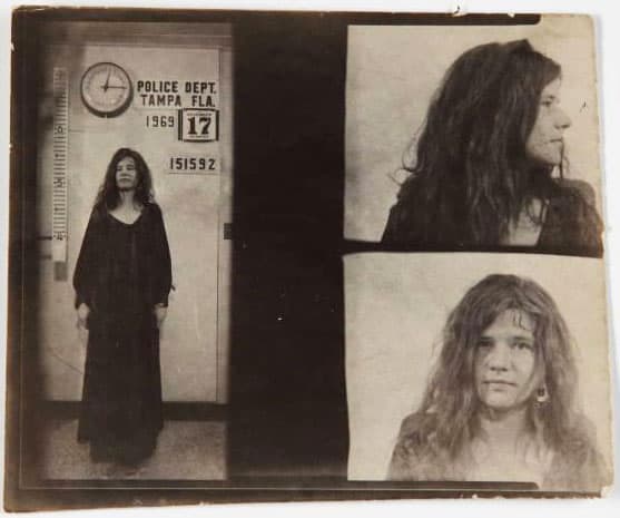 Janis Joplin arrested