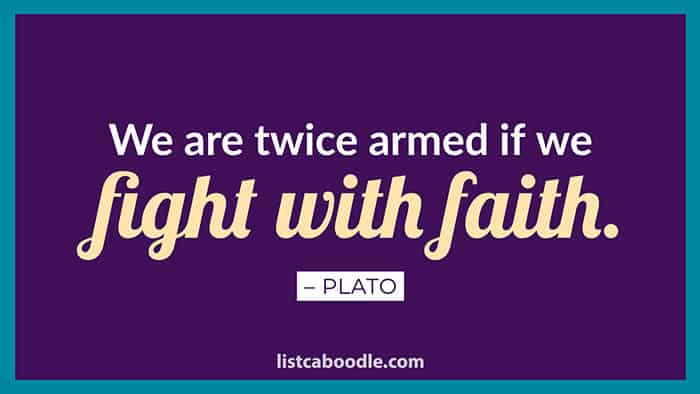 Plato faith saying image