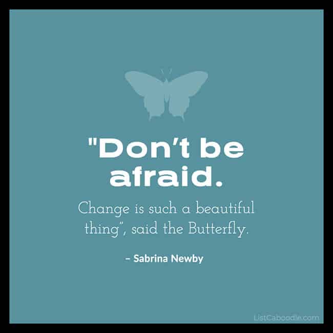 Sabrina Newby "Don't be afraid" quote image