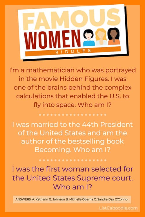 famous women riddles - Michelle Obama image