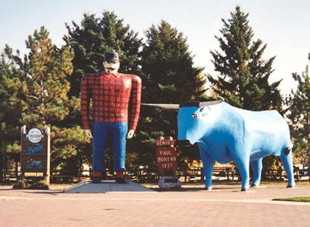 Original statues in Bemidji, MN.