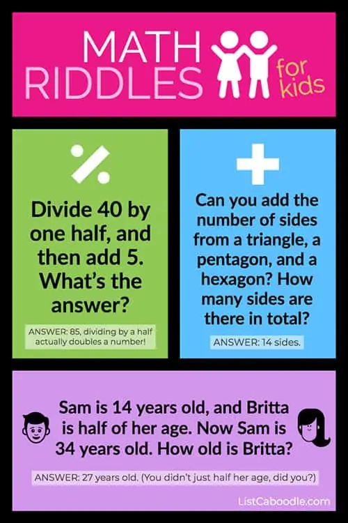 Math riddles with answers