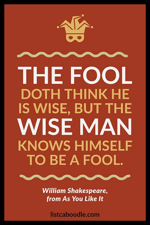 Shakespeare fool quote image