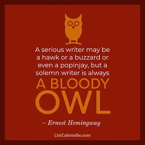 Hemingway owl quote