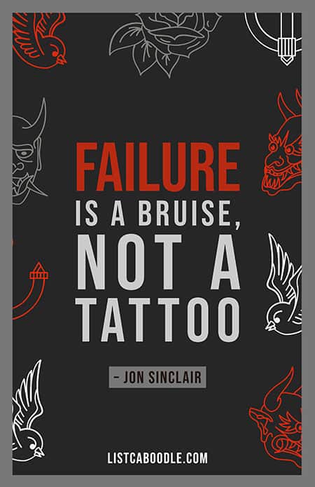 Jon Sinclair tattoo quote