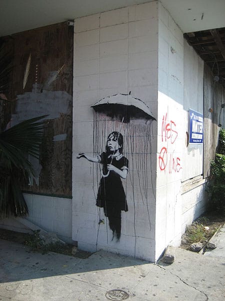 Umbrella Girl by Banksy