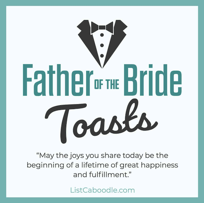 Best Father of the Bride toasts.