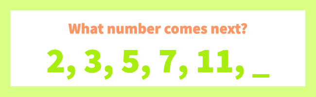 Prime numbers sequence.