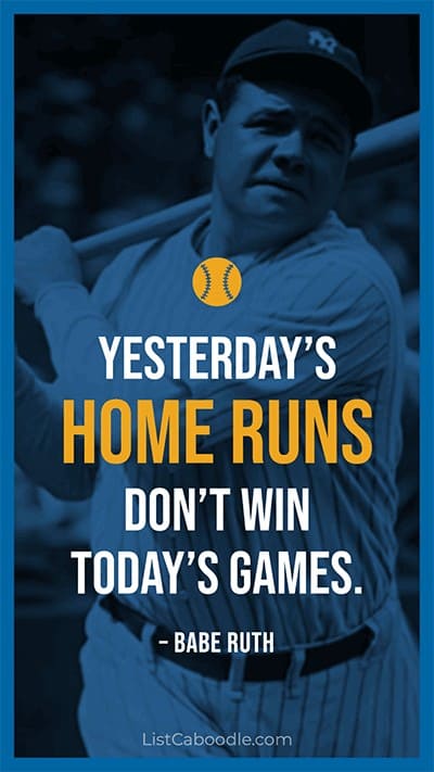 Babe Ruth quote about winning games