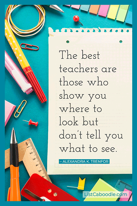 The best teachers quote by Alexandra Trenfor