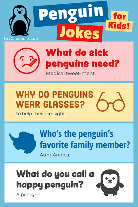 Funny penguin jokes for kids