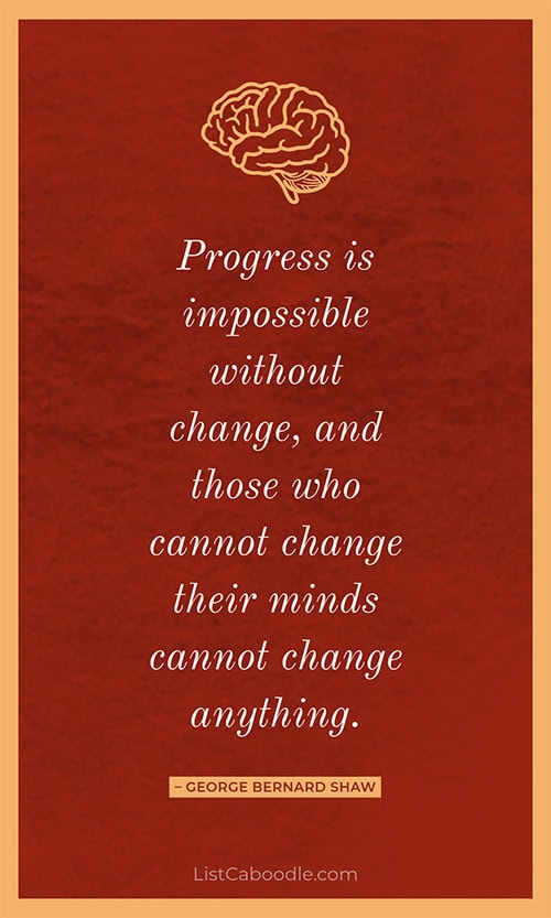 George Bernard Shaw quote about change