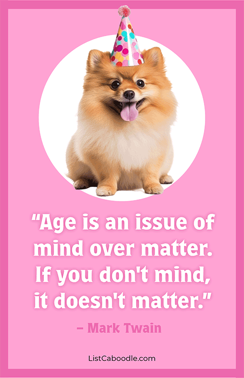 Mark Twain quote about growing older