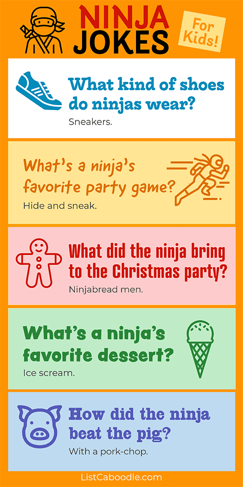 More funny ninja jokes for kids