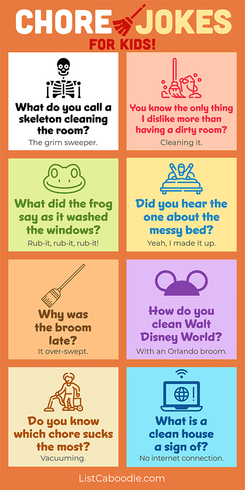 More funny chore jokes for kids