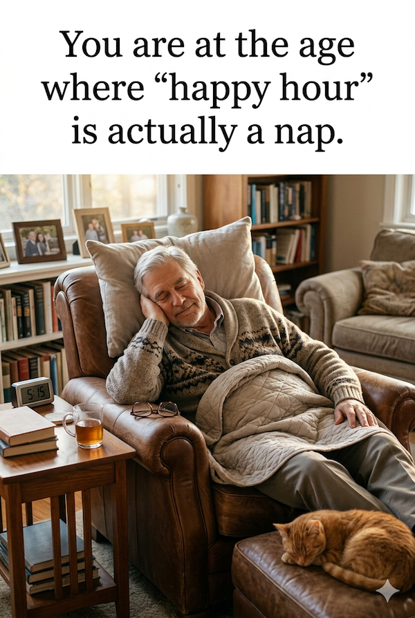 Happy hour is taking a nap.