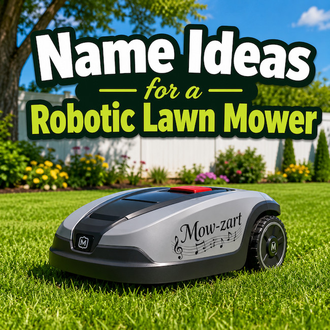 Name ideas for a robotic lawn mower.