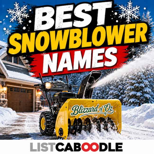 Really Funny Snow Blower Names.